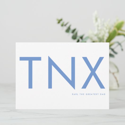 Ultra Modern Vold Baby Blue Dank je Vaderdag (Staand voorkant)