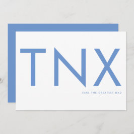 Ultra Modern Vold Baby Blue Dank je Vaderdag