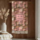 Ultra modern watercolor leopard skin fleece custom