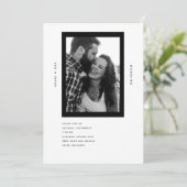 Ultra Moderne B/W-foto Eenvoudige B/W-uitnodiging Kaart (Staand voorkant)