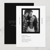 Ultra Moderne B/W-foto Eenvoudige B/W-uitnodiging Kaart (Voorkant / Achterkant)