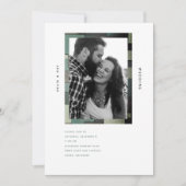 Ultra Moderne B/W Photo Simple Sage-uitnodiging Kaart (Voorkant)