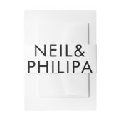 Ultra Moderne Big BOLD NAMEN Minimalistische bruil Uitnodigingen Wikkel (Voorkant Voorbeeld)