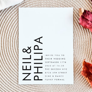 Ultra Moderne Budget Bold NAMES Eenvoudige bruilof