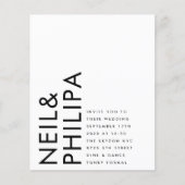 Ultra Moderne Budget Bold NAMES Eenvoudige bruilof (Voorkant)