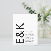 Ultra Moderne budget gebold monogram simpele bruil (Staand voorkant)