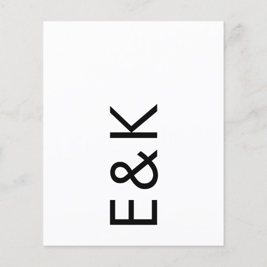 Ultra Moderne budget gebold monogram simpele bruil (Achterkant)