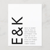 Ultra Moderne budget gebold monogram simpele bruil (Voorkant)