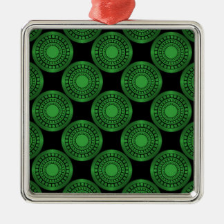 Ultra Moderne cirkels Premium Ornament, groen Metalen Ornament