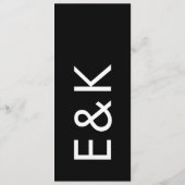 Ultra Moderne Eenvoudig blote monogram menu (Achterkant)