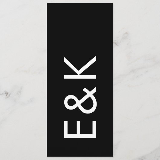 Ultra Moderne Eenvoudig blote monogram menu (Achterkant)