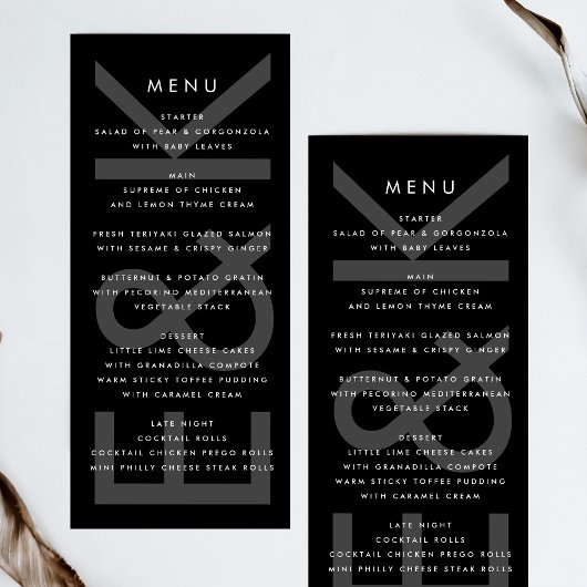 Ultra Moderne Eenvoudig blote monogram menu