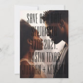 Ultra Moderne Eenvoudige Grote Vette Details Foto  Save The Date (Voorkant)