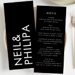 Ultra Moderne Eenvoudige Grote Vette Namen Bruilof Menu<br><div class="desc">deel van een collectie</div>