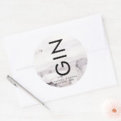 Ultra Moderne Geslachtsneutrale Bruiloft Ronde Sticker (Envelop)