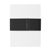 Ultra Moderne Grote Monogram Zwart Wit Bruiloft Uitnodigingen Wikkel (Achterkant Voorbeeld)