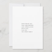 Ultra Moderne, grote TNX Simple Afstuderen Bedankkaart (Achterkant)