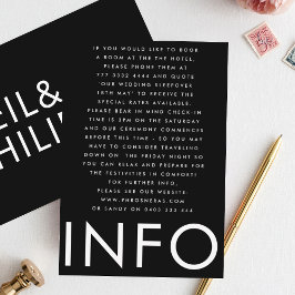 Ultra Moderne Grote Vette Namen Bruiloft Details Informatiekaartje