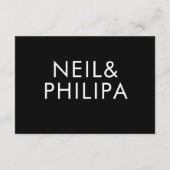 Ultra Moderne Grote Vette Namen Details Bruiloft Informatiekaartje (Achterkant)