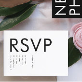 Ultra Moderne Grote Vette Namen Eenvoudige Bruilof RSVP Kaartje