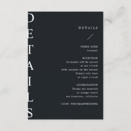 ultra moderne huwelijksdetails bijgevoegde kaart
