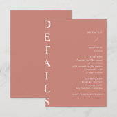 ultra moderne huwelijksdetails bijgevoegde kaart (Voorkant / Achterkant)