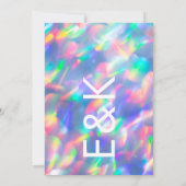 Ultra Moderne Iridescent Monogram Weddenschap Kaart (Achterkant)