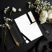 Ultra moderne lay-out Elegant Script bruiloft Kaart