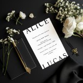 Ultra moderne lay-out Elegant Script bruiloft Kaart