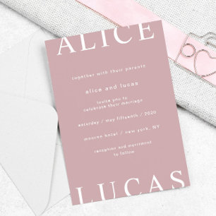 Ultra moderne lay-out Elegant Script bruiloft Kaart