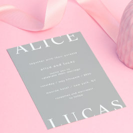 Ultra moderne lay-out Elegant Script bruiloft Kaart