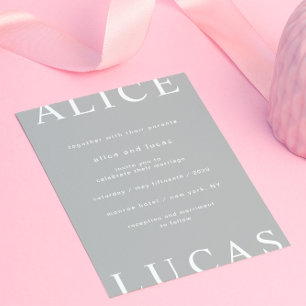 Ultra moderne lay-out Elegant Script bruiloft Kaart