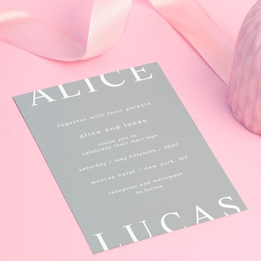 Ultra moderne lay-out Elegant Script bruiloft Kaart