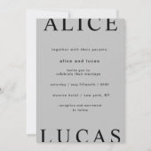 Ultra moderne lay-out Elegant Script bruiloft Kaart (Voorkant)