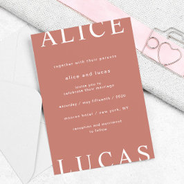 Ultra Moderne Lay-out Elegante Script Bruiloft Kaart