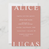Ultra Moderne Lay-out Elegante Script Bruiloft Kaart (Voorkant)