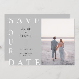 ultra moderne lay-out foto Save the Date Kaart