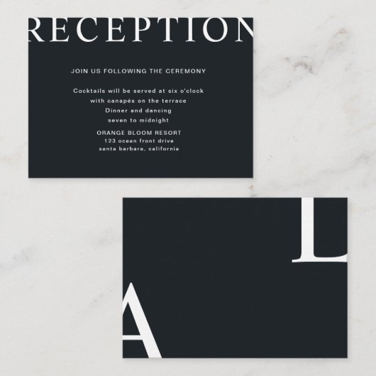 ultra moderne lay-out receptie enclosure kaart (Voorkant / Achterkant)