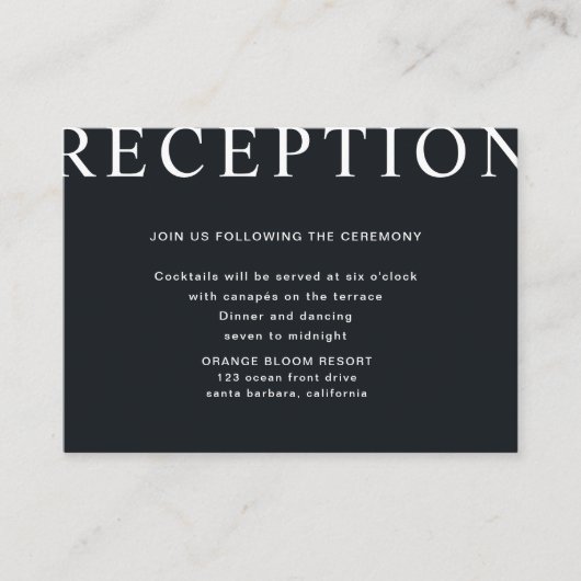 ultra moderne lay-out receptie enclosure kaart (Voorkant)