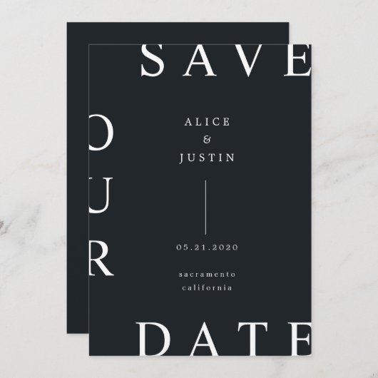 Ultra Moderne lay-out Sla de datum op Kaart (Voorkant / Achterkant)