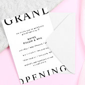 Ultra moderne lay-out zwart-wit Grand Opening Kaart