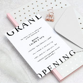 Ultra moderne lay-out zwart-wit Grand Opening Kaart