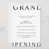 Ultra moderne lay-out zwart-wit Grand Opening Kaart (Voorkant)