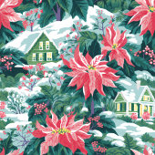 Ultra moderne magenta groene preppy kerstloper medium tafelloper