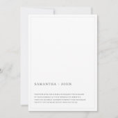 Ultra Moderne minimale asthetische lichte bruiloft Kaart (Voorkant)