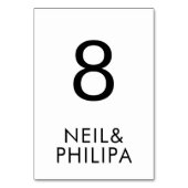 Ultra Moderne Minimalistische BOLD NAMES bruiloft Kaart (Achterkant)