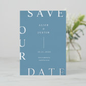 Ultra Moderne Monogram Save the Date Folie Uitnodiging (Staand Voorkant)