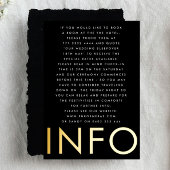 Ultra Moderne oude namen 2 x Info Details GOLD Folie Uitnodiging