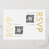 Ultra Moderne oude namen 2 x RSVP GOLD Folie Uitnodiging (Voorkant)