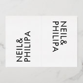 Ultra Moderne oude namen 2 x RSVP GOLD Folie Uitnodiging (Achterkant)